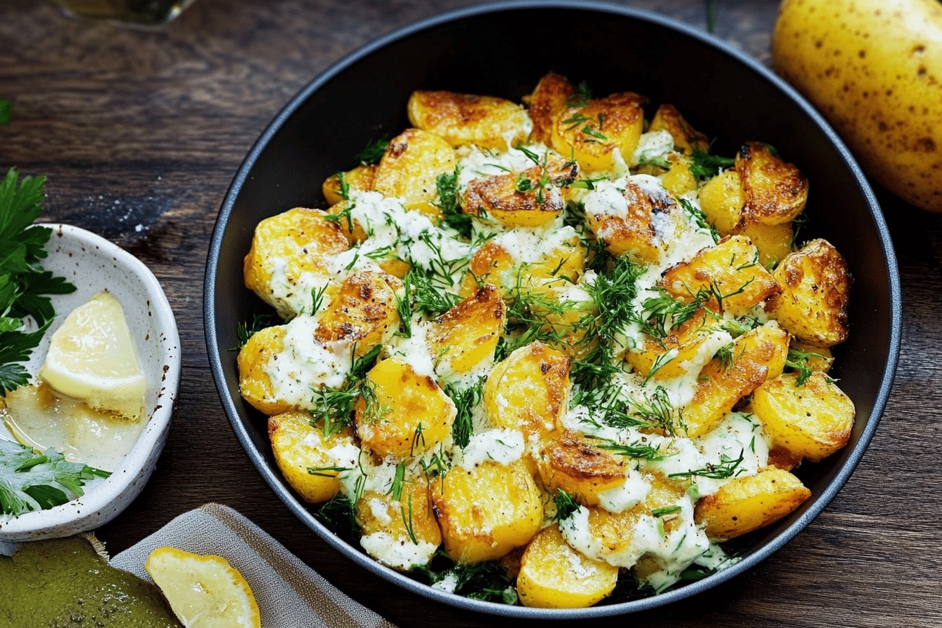 Salade de pommes de terre écrasées : la recette simple et parfaite pour le printemps