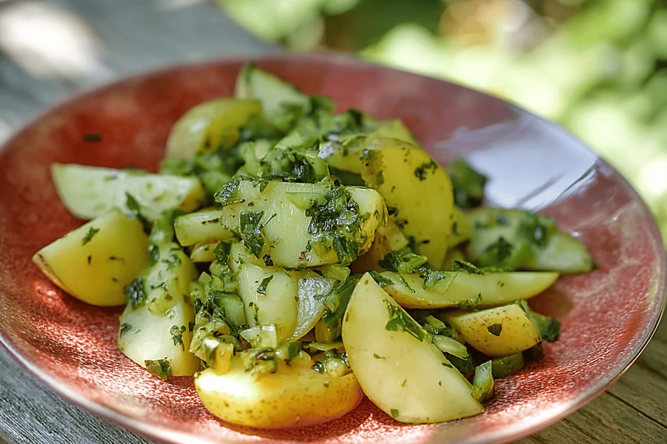 Salade de pommes de terre au pistou
