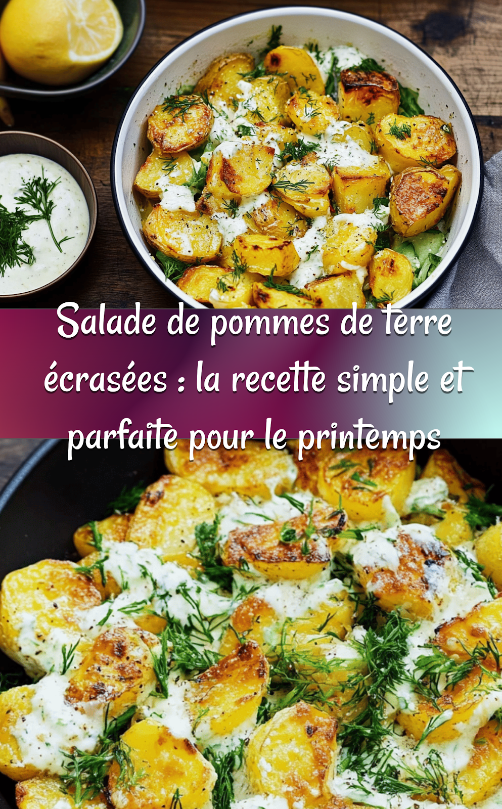 Salade de pommes de terre écrasées